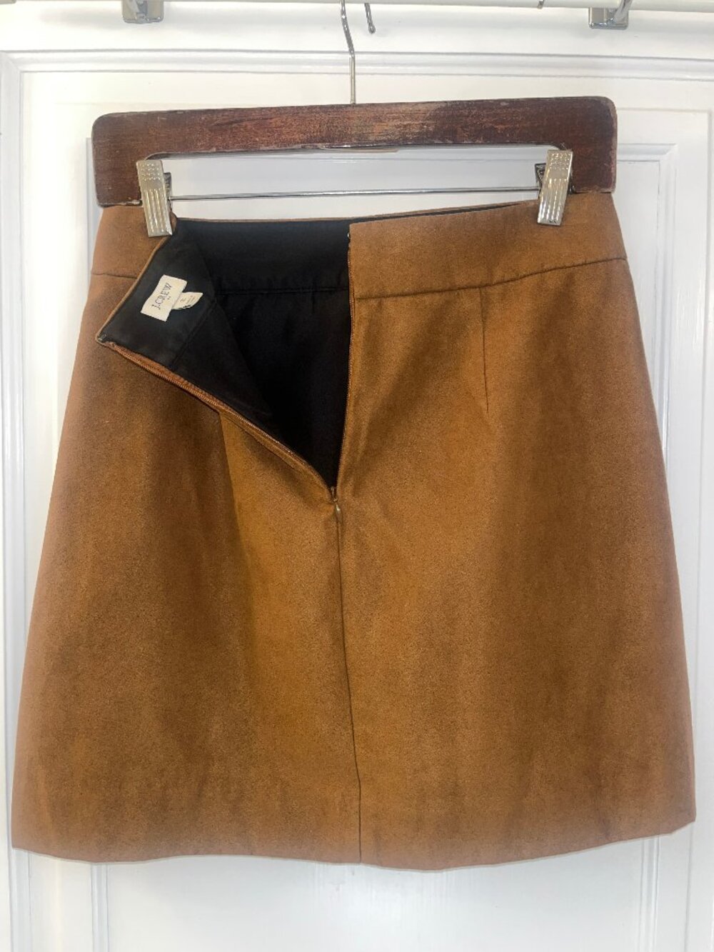 J.Crew Brown Faux Suede Mini Skirt Size 2
